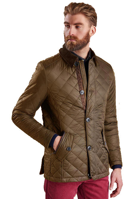 Barbour Mens Fortnum Quilted Jacket Olive MQU0692OL71 Red Rae Town Country